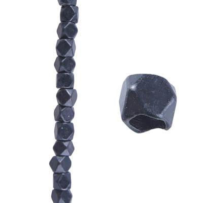 3.5mm Cornerless Cube Black Over Brass Beads - Goody Beads