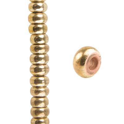 2x4.2mm Heishi Gold Color Over Brass Spacer Beads - Goody Beads