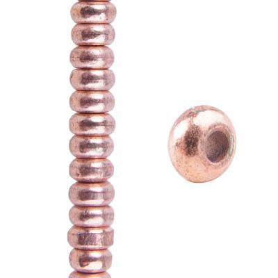 2x4.2mm Heishi Copper-Plated Brass Spacer Beads - Goody Beads