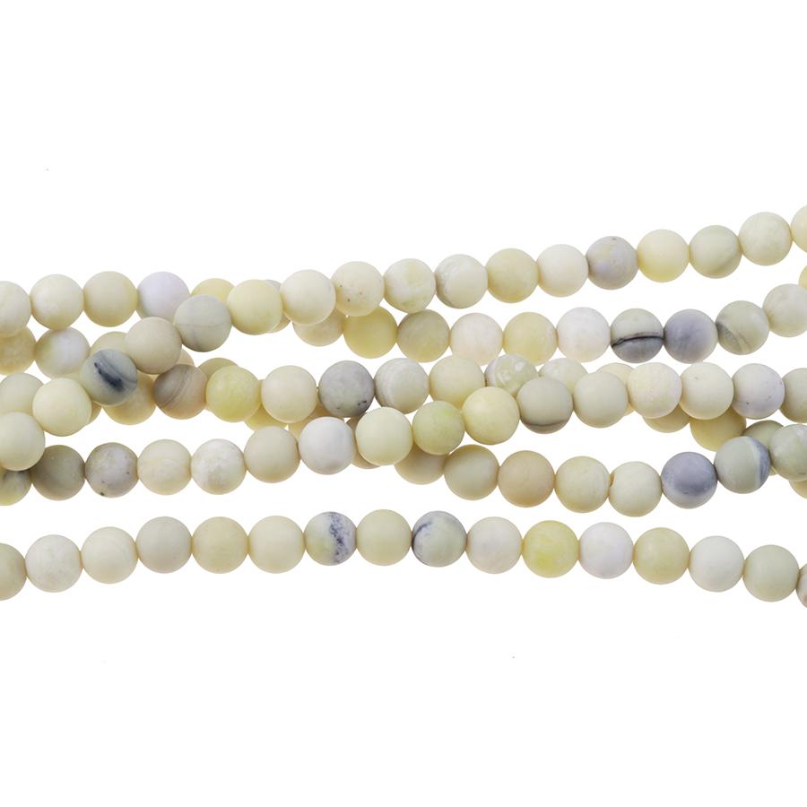 MATTE Australian Butter Jasper 6mm Round 8-Inch - Goody Beads