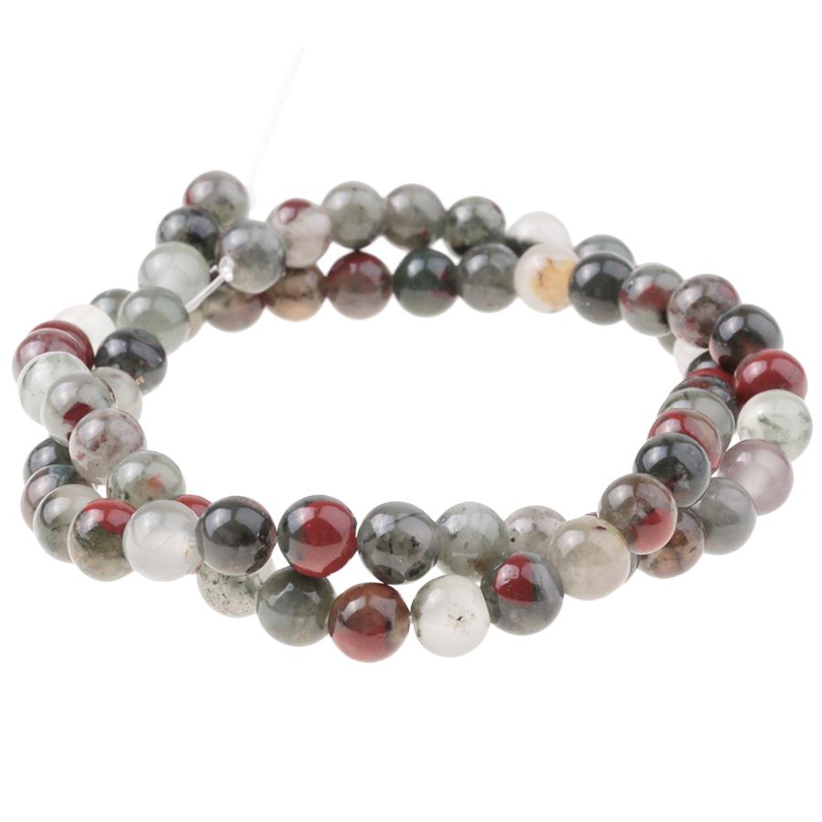 African Blood Stone 6mm Round 15-16 Inch