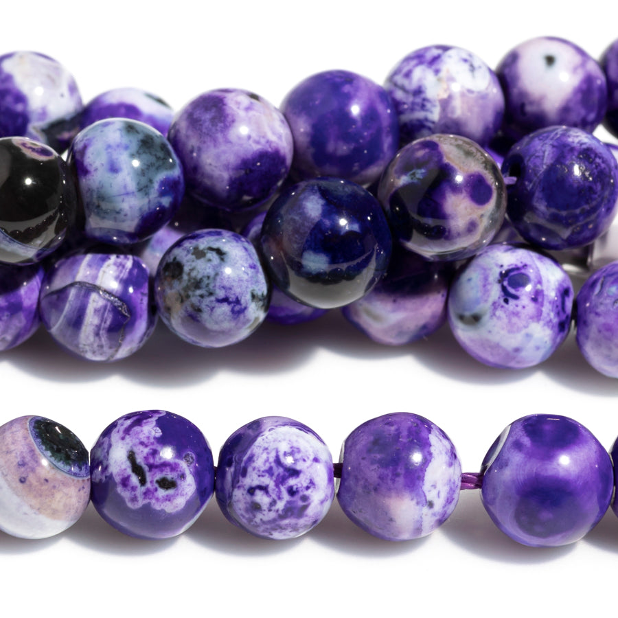 Ancient Cellar Purple Agate 10mm Round - 15-16 Inch