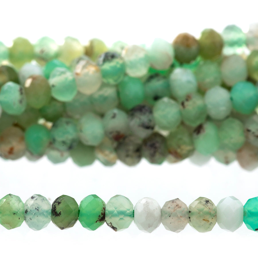 Australian Chrysoprase 3mm Rondelle Faceted - 15-16 Inch - Goody Beads