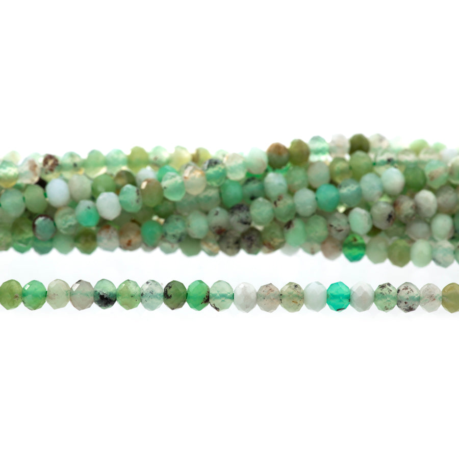 Australian Chrysoprase 3mm Rondelle Faceted - 15-16 Inch - Goody Beads