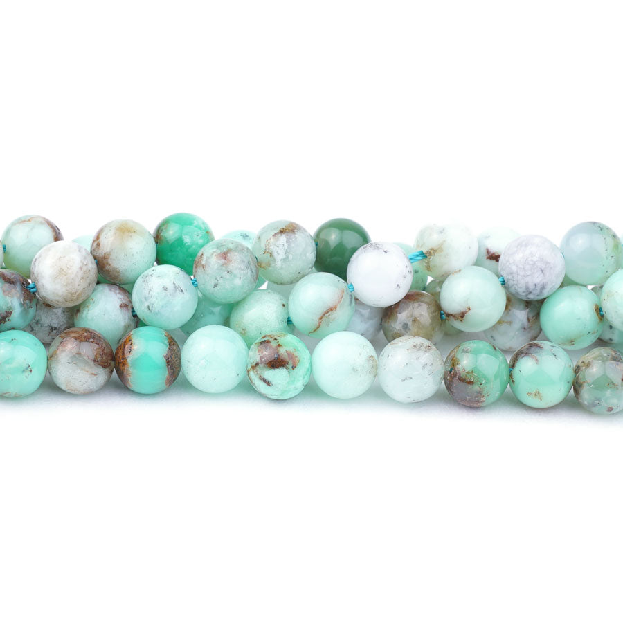 8mm Australian Chrysoprase Natural Round - 15-16 Inch - Goody Beads