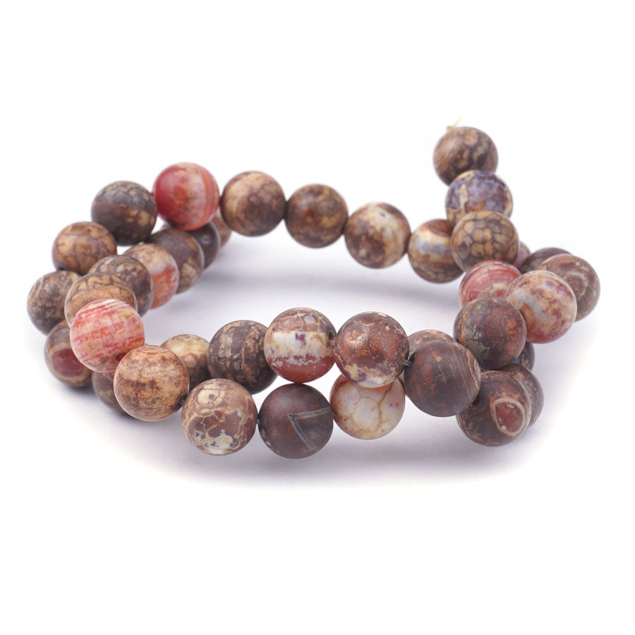 Ancient Cellar Red Agate 10mm Matte Round - Limited Editions - Goody Beads