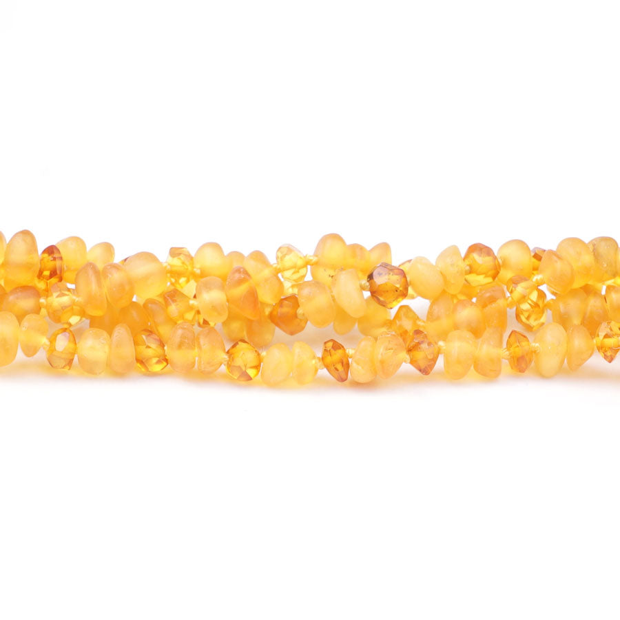 Amber 4X6-6X10mm Chip Faceted Matt/Polish Golden - Limited Editions - Goody Beads