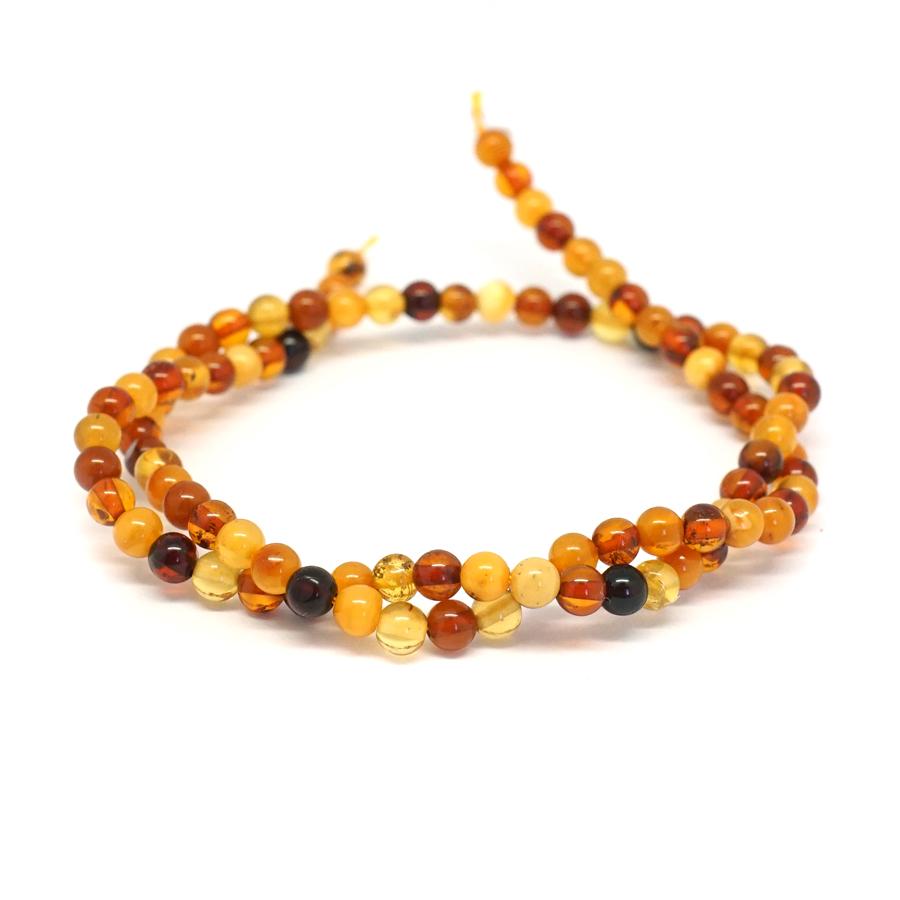 Amber Multi 4-5mm Round - 15-16 Inch