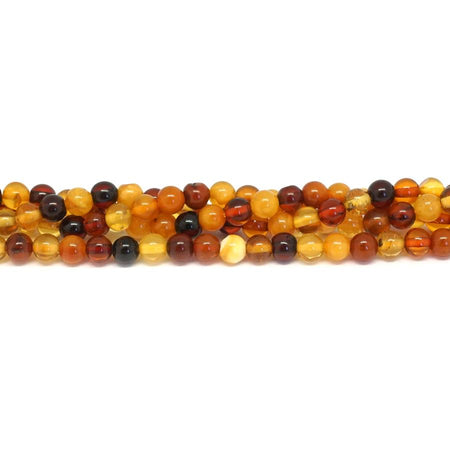 Amber Multi 4-5mm Round - 15-16 Inch