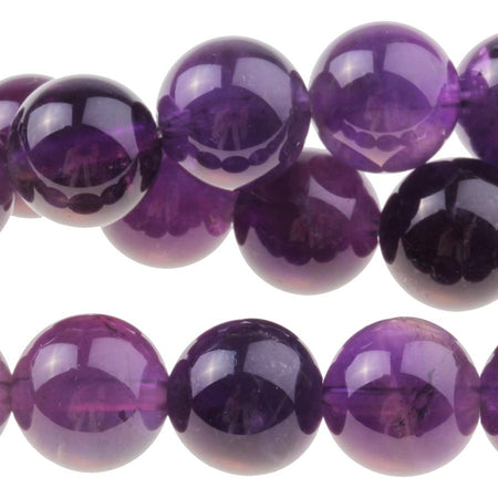 Amethyst 10mm Round 8-Inch