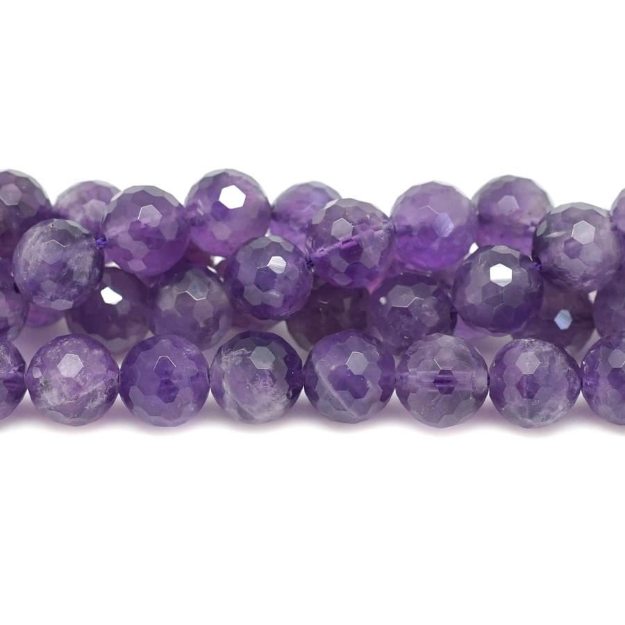 Amethyst A Diamond Cut 10mm Round - 15-16 Inch