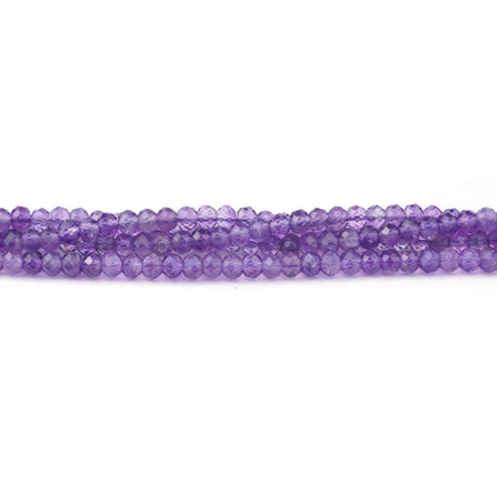 Amethyst 3x4mm Diamond Cut Rondelle - Limited Editions - Goody Beads