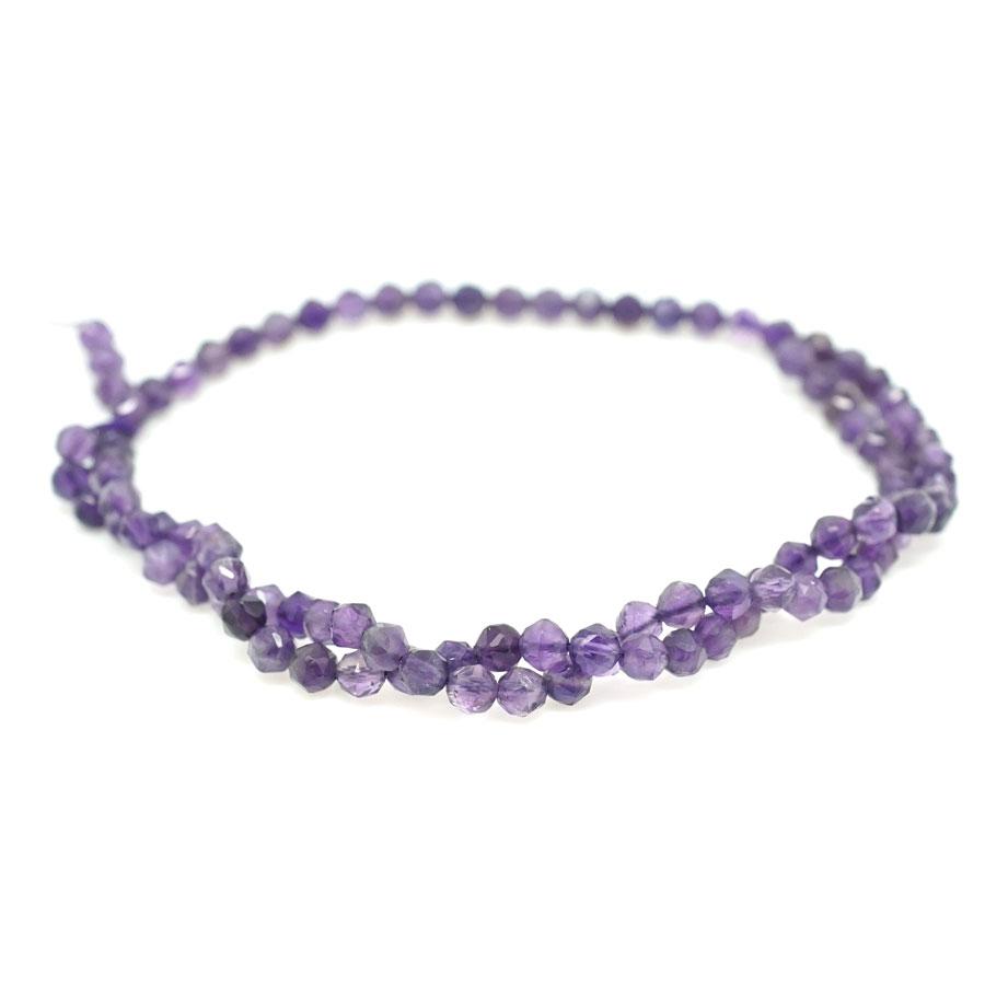 Amethyst A 4mm Double Heart - 15-16 Inch