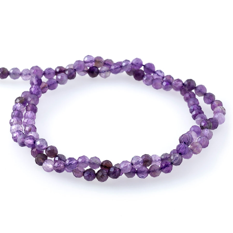 Amethyst Plated 3mm Round Faceted - 15-16 Inch - Goody Beads