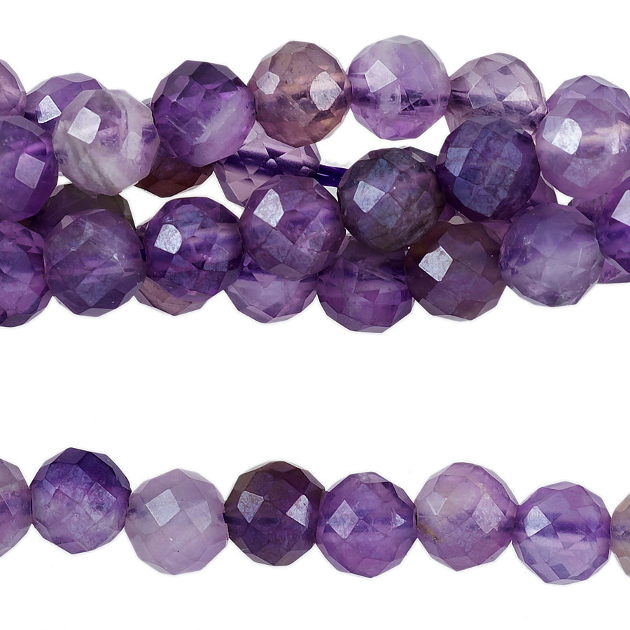 Amethyst Plated 3mm Round Faceted - 15-16 Inch - Goody Beads