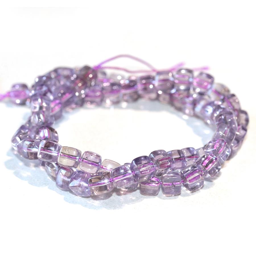 Amethyst 6mm Cube 15-16 Inch