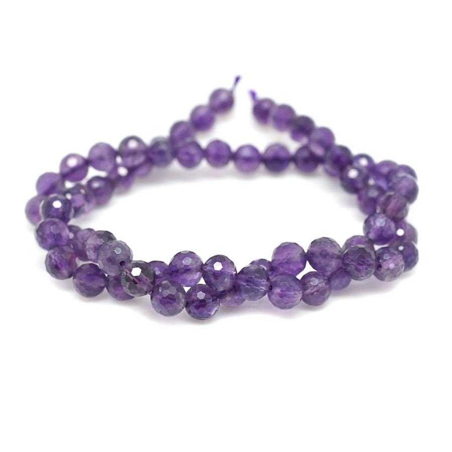 Amethyst A Diamond Cut 6mm Round - 15-16 Inch