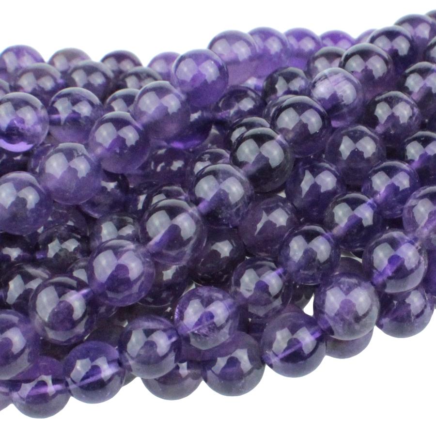 Amethyst 7mm Round DARK 15-16 Inch