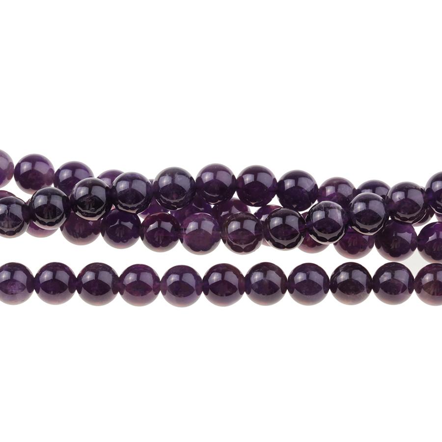 Amethyst  8mm Round - 8-inch