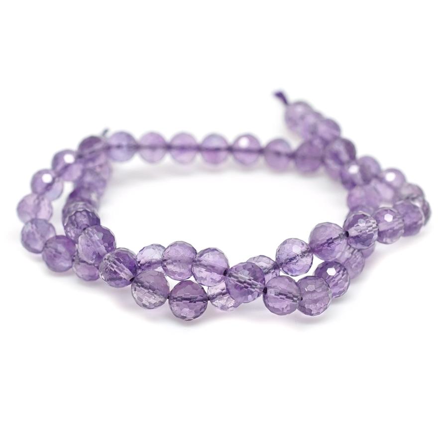 Amethyst A Diamond Cut 8mm Round - 15-16 Inch