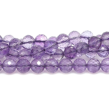 Amethyst A Diamond Cut 8mm Round - 15-16 Inch