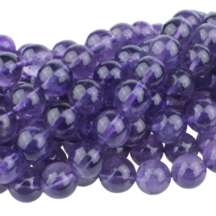 Amethyst 8mm Round DARK 15-16 Inch