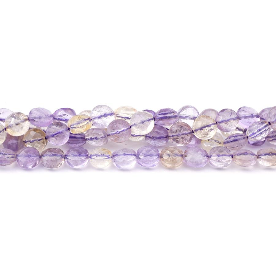 Ametrine 8mm Coin Faceted - 15-16 Inch