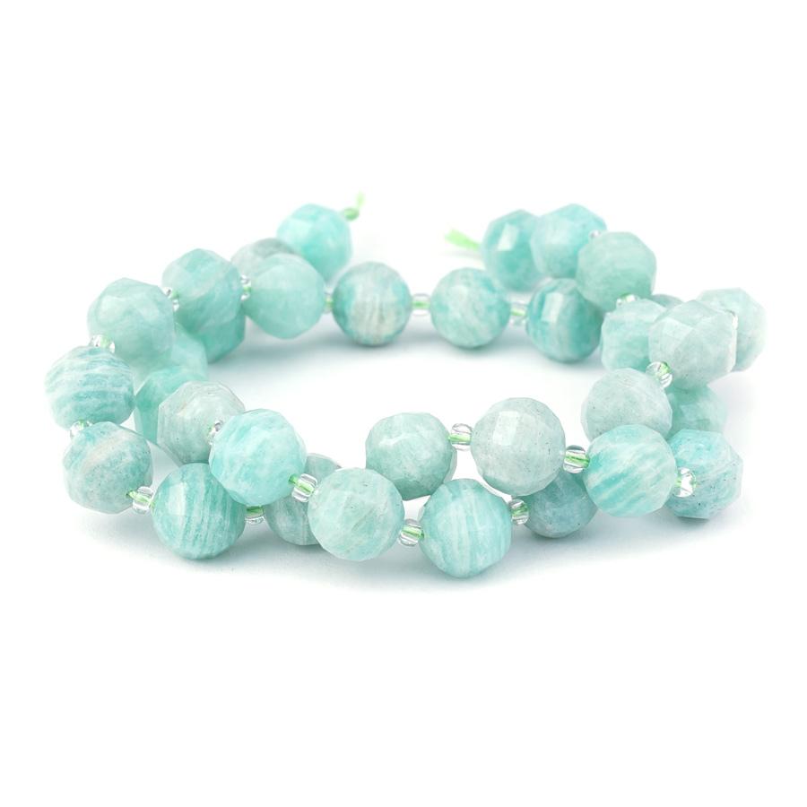 Amazonite 10mm Round Step Cut - 15-16 Inch