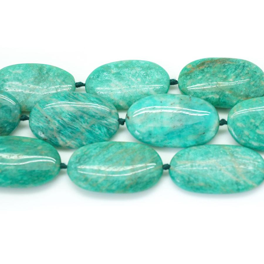 Amazonite Russian, A 20x36mm Freeform Puff Oval - 15-16 Inch