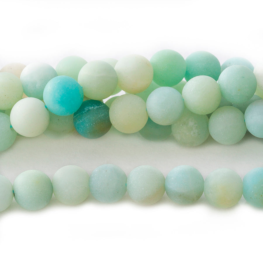 MATTE Amazonite 6mm Round 8-Inch - Goody Beads