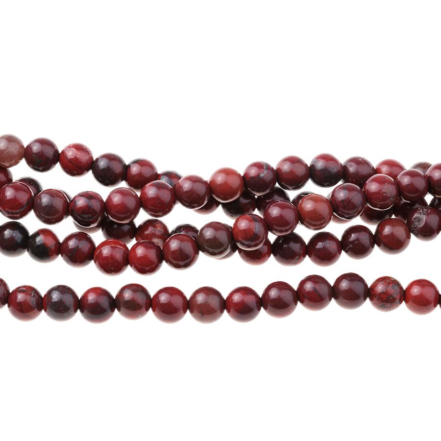 Apple Jasper 6mm Round 8-Inch - Goody Beads