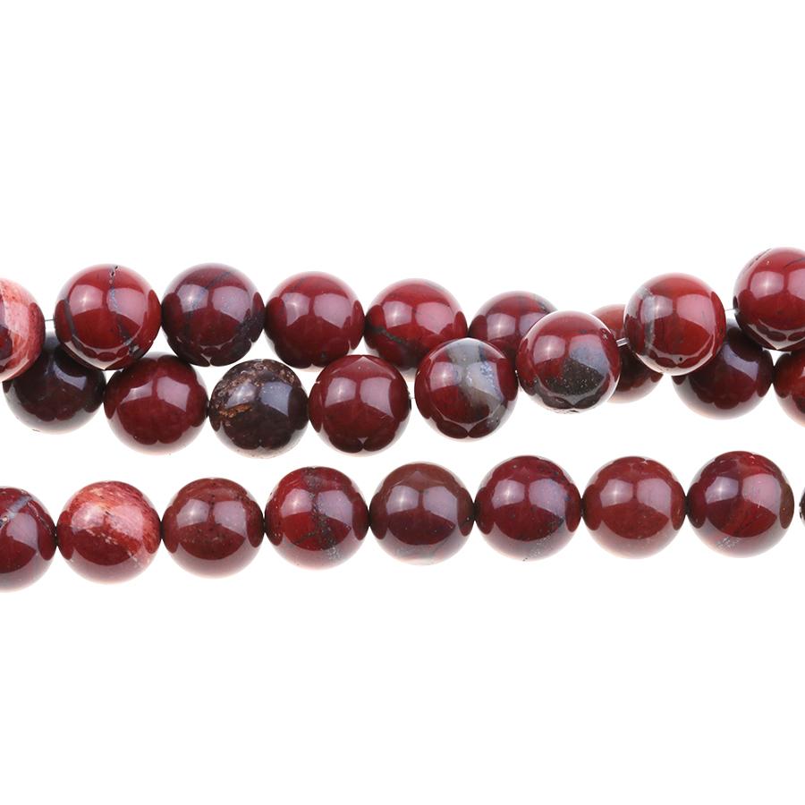 Apple Jasper 8mm Round 8-Inch - Goody Beads