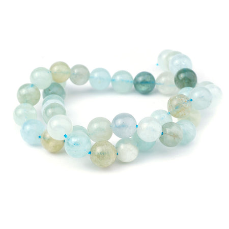 Aquamarine 10mm Round Multi - 15-16 Inch - Goody Beads