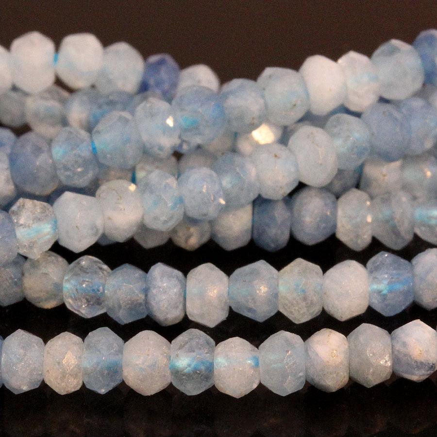 Aquamarine (multi) 3mm Faceted Rondelle 15-16 Inch