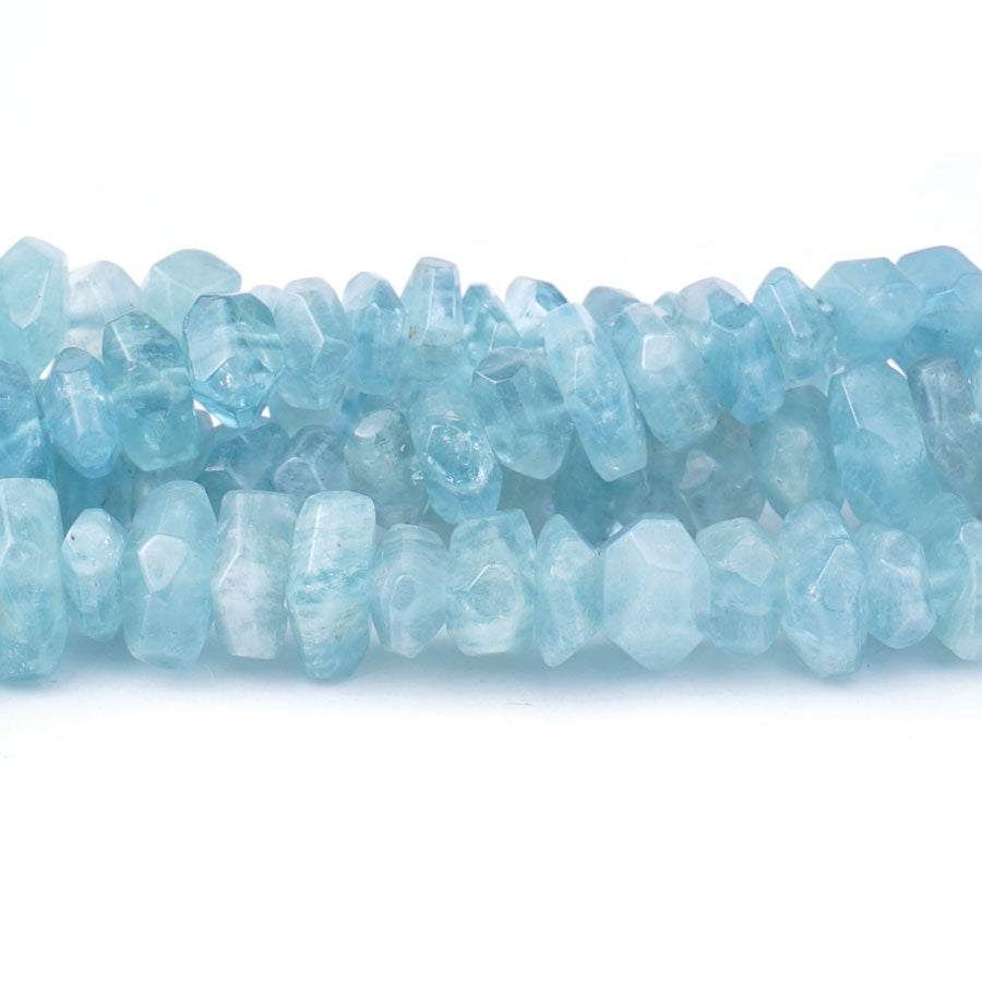 Aquamarine 8x10-10x12mm Freeform Cut - 15-16 Inch - Goody Beads