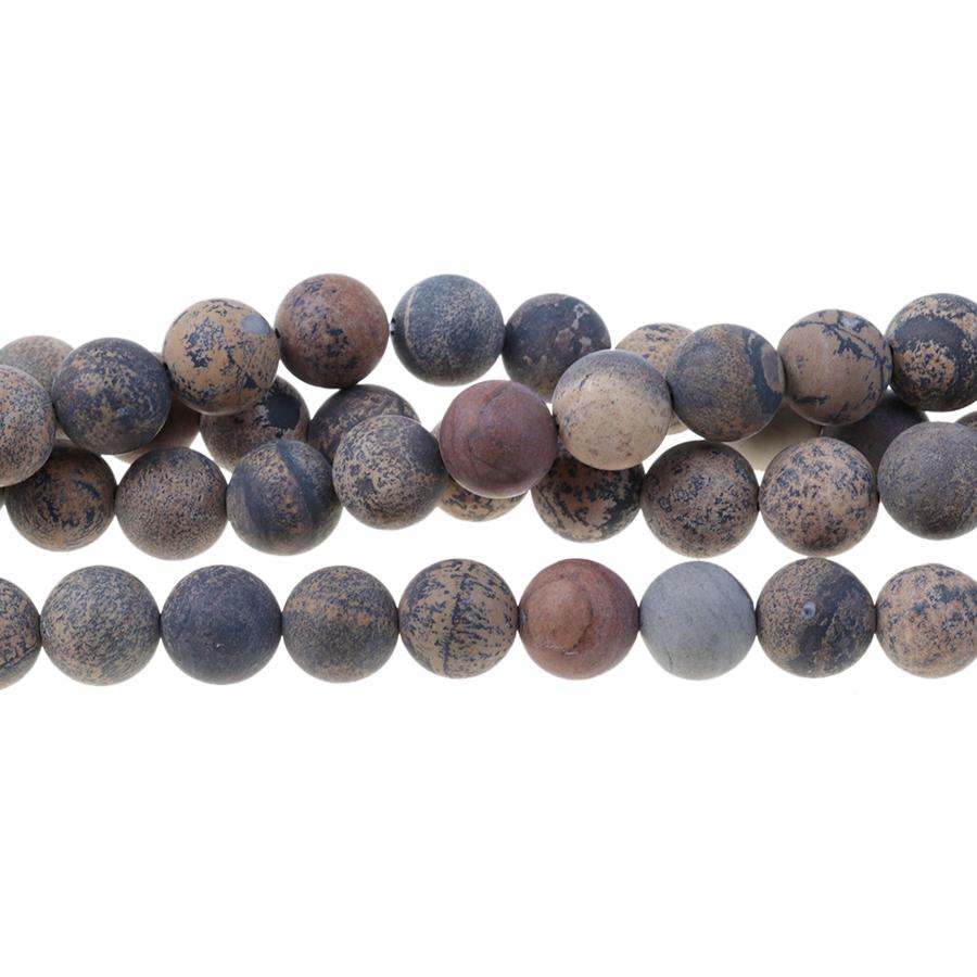 MATTE Artistic Jasper 10mm Round 15-16 Inch