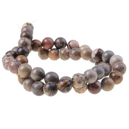 Artistic Jasper 8mm Round 15-16 Inch