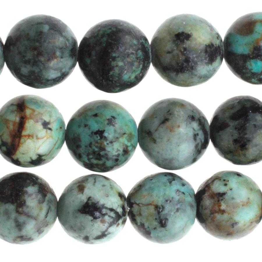 African Turquoise 10mm Round 8-Inch - Goody Beads