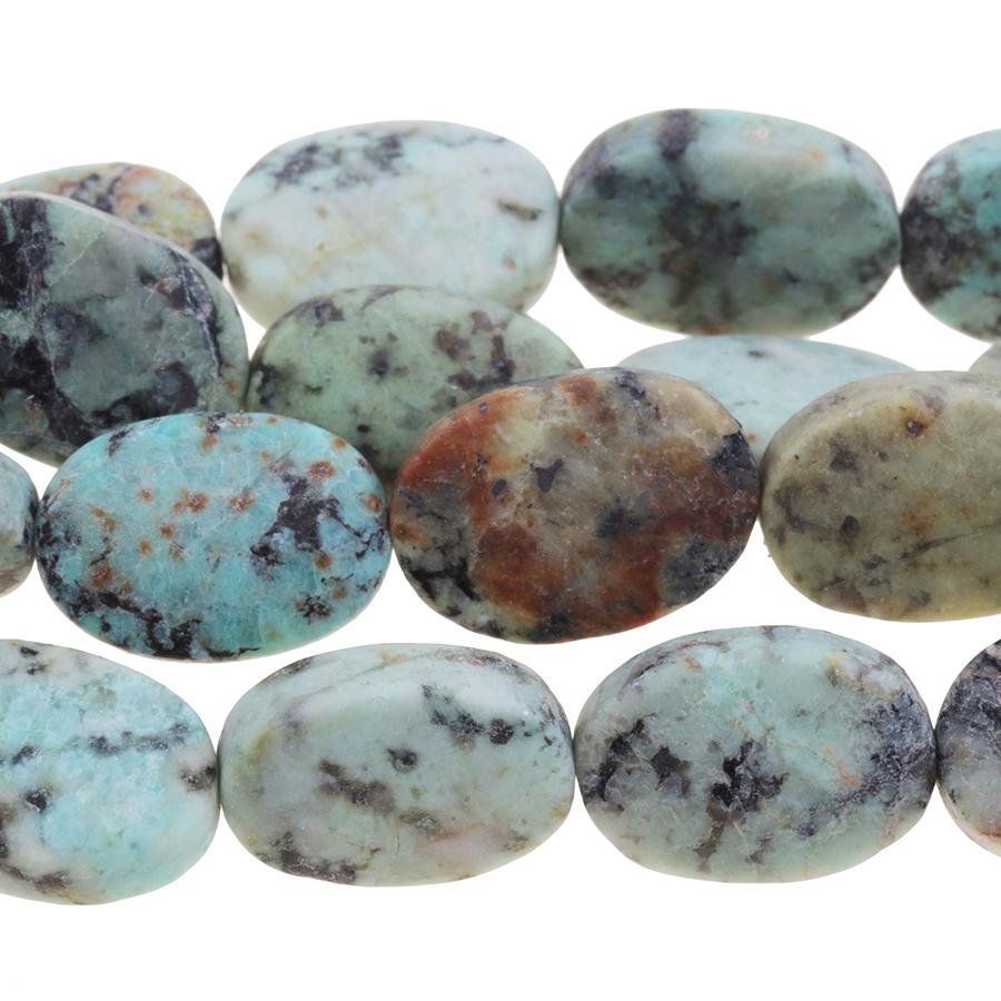 MATTE African Turquoise 10x14 Oval 8-Inch