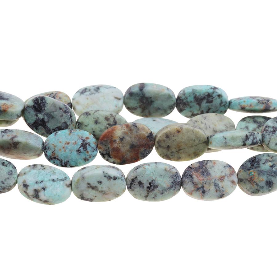 MATTE African Turquoise 10x14 Oval 8-Inch