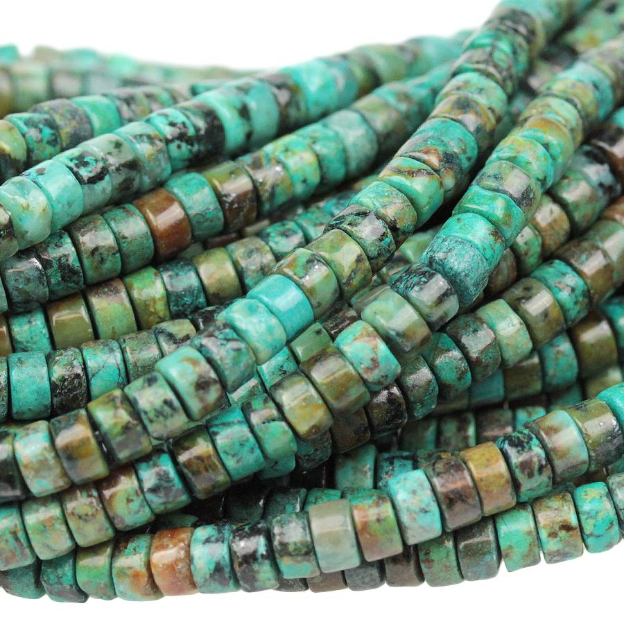 African Turquoise 4mm Heishi