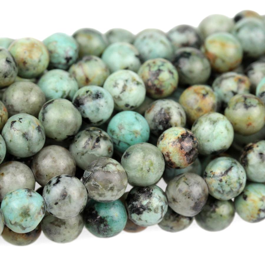 African Turquoise 6mm Round 8-Inch - Goody Beads