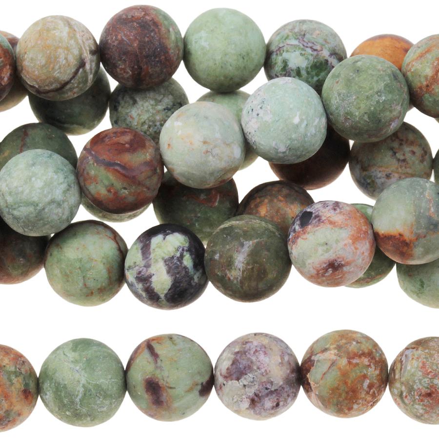 MATTE Australian Green Opal 8mm Round 15-16 Inch