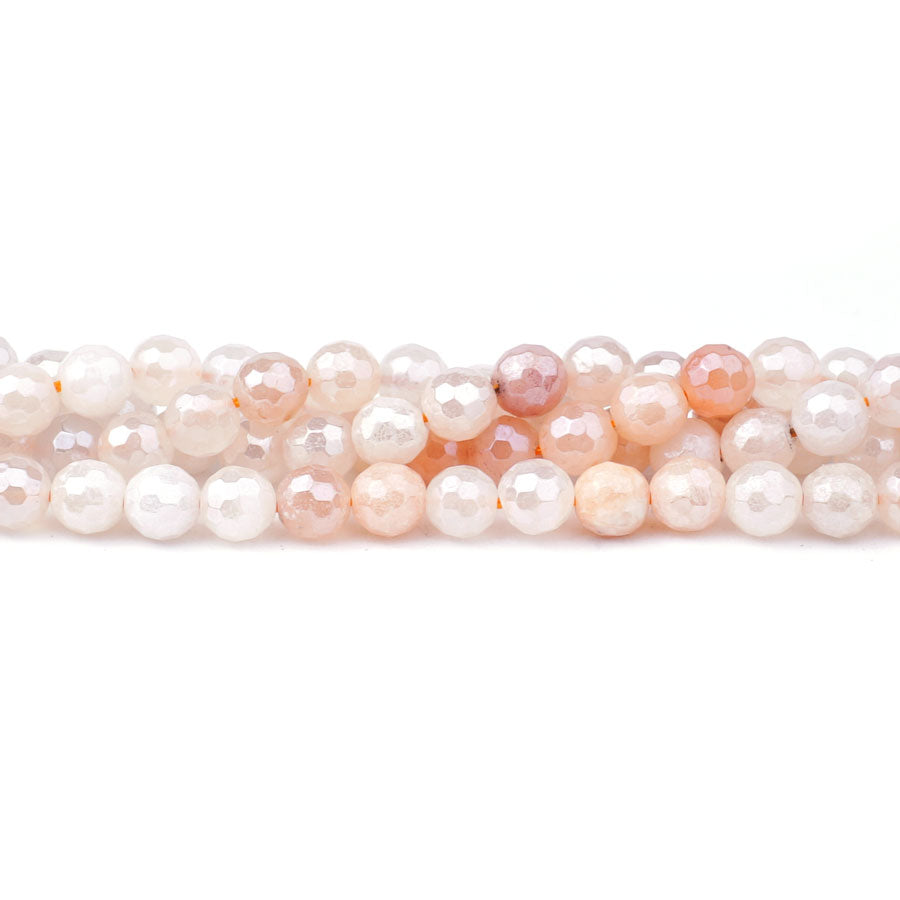 Aventurine 6mm Pink Plated Round Faceted - Limited Editions - Goody Beads
