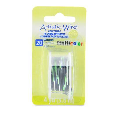 20 Gauge MultiColor Silver/Black/Green Artistic Wire