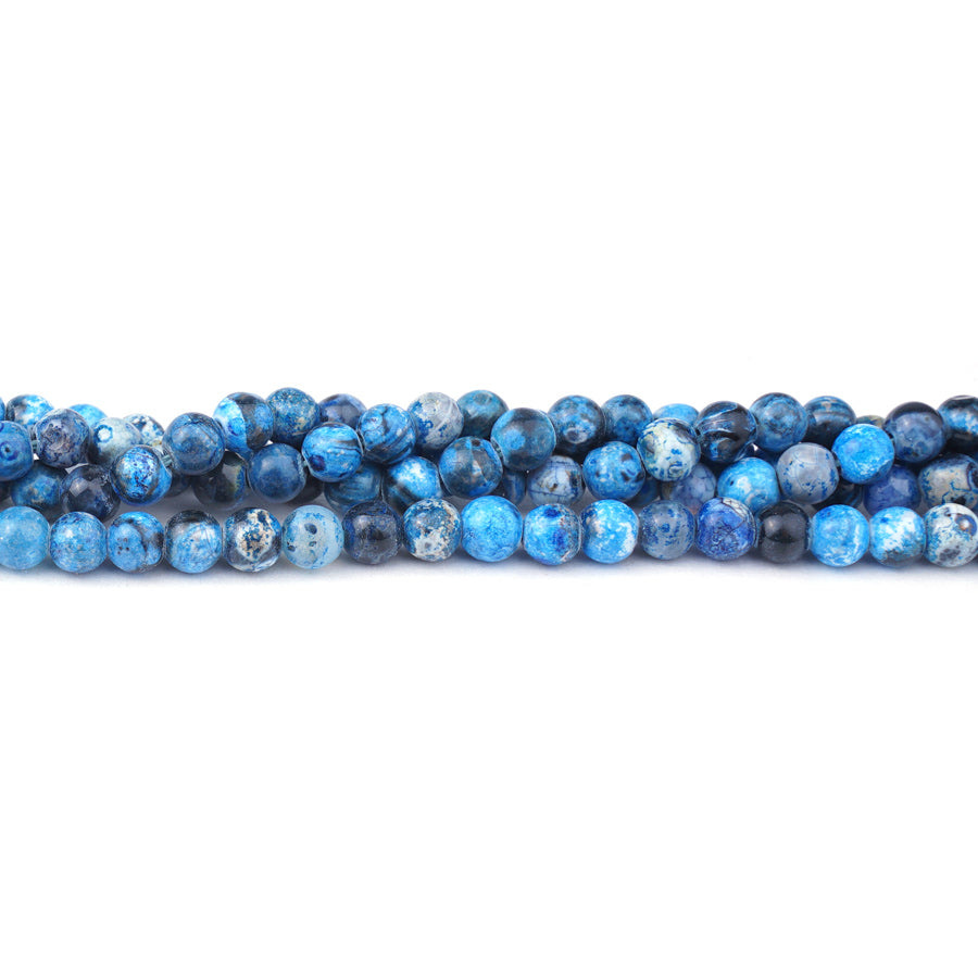 Azure Agate 6mm Round - 15-16 Inch - Goody Beads