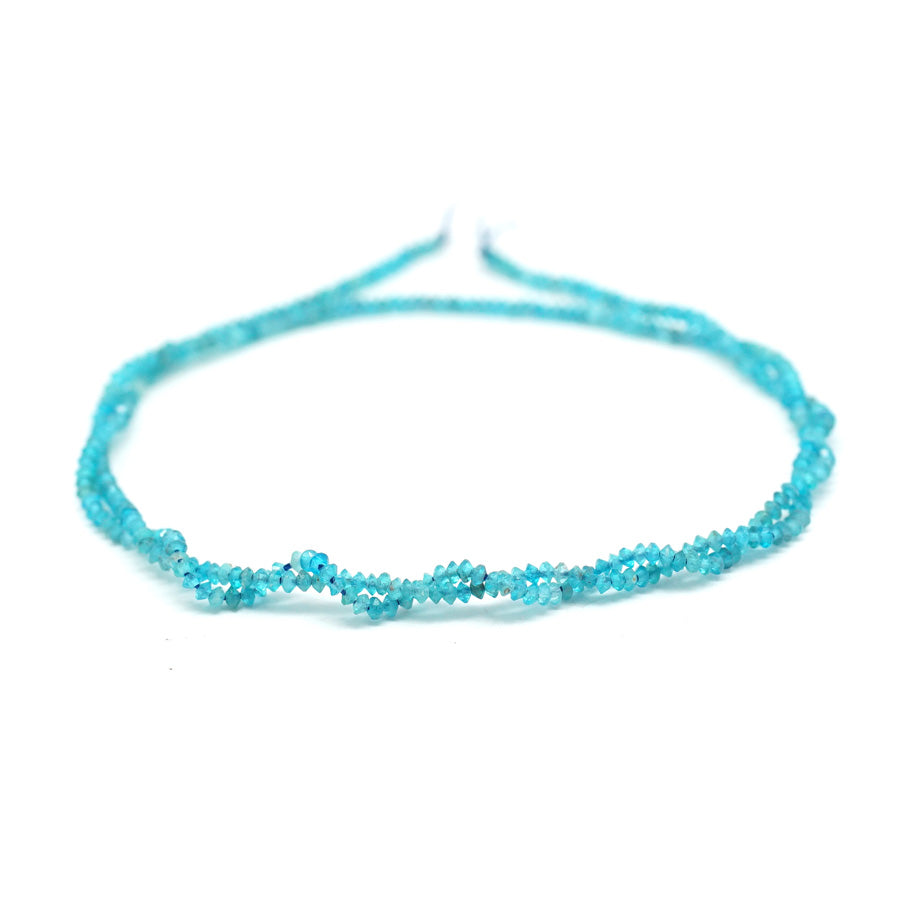 Blue Apatite Faceted 1x2mm Saucer - 15-16 Inch - Goody Beads