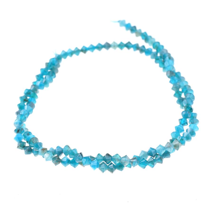 Blue Apatite Dia Cut Xilion 4mm Bicone - 15-16"