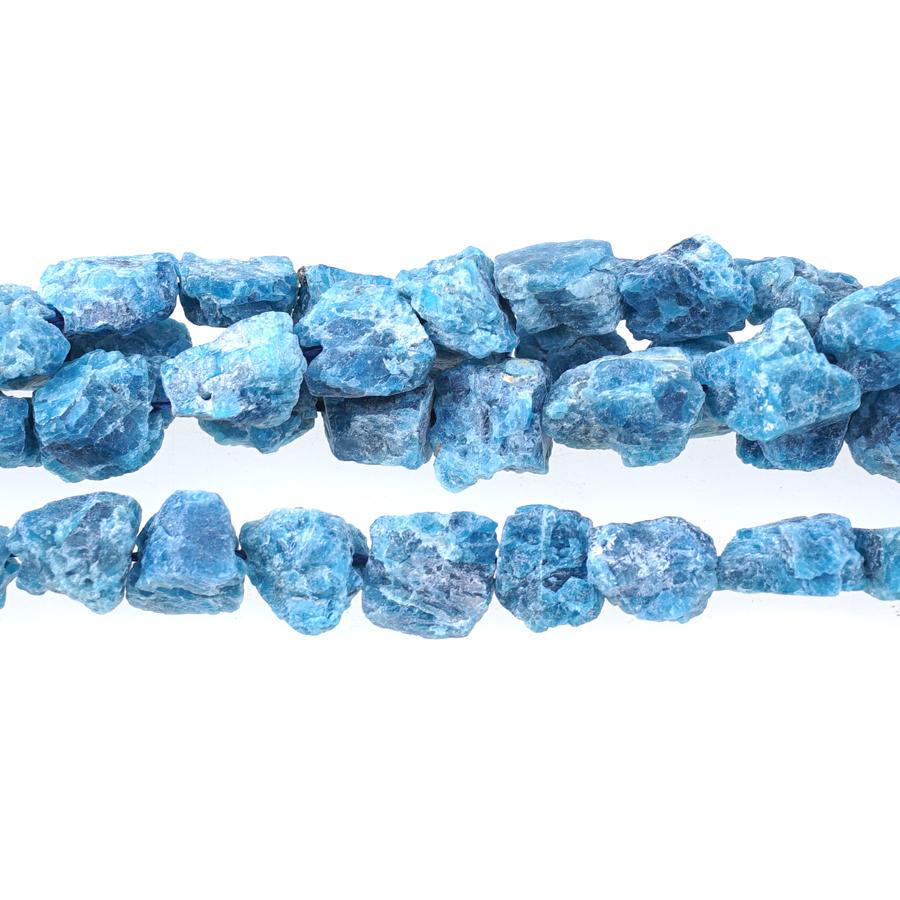 Blue Apatite Rough Tumble 5x7-9x11mm Nugget - 15-16 Inch