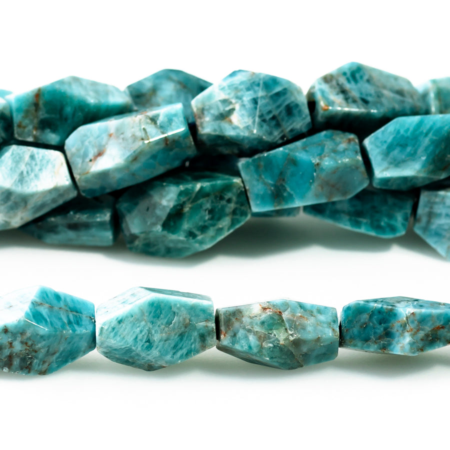 Blue Apatite 6x8-10x12mm Freeform - 15-16 Inch